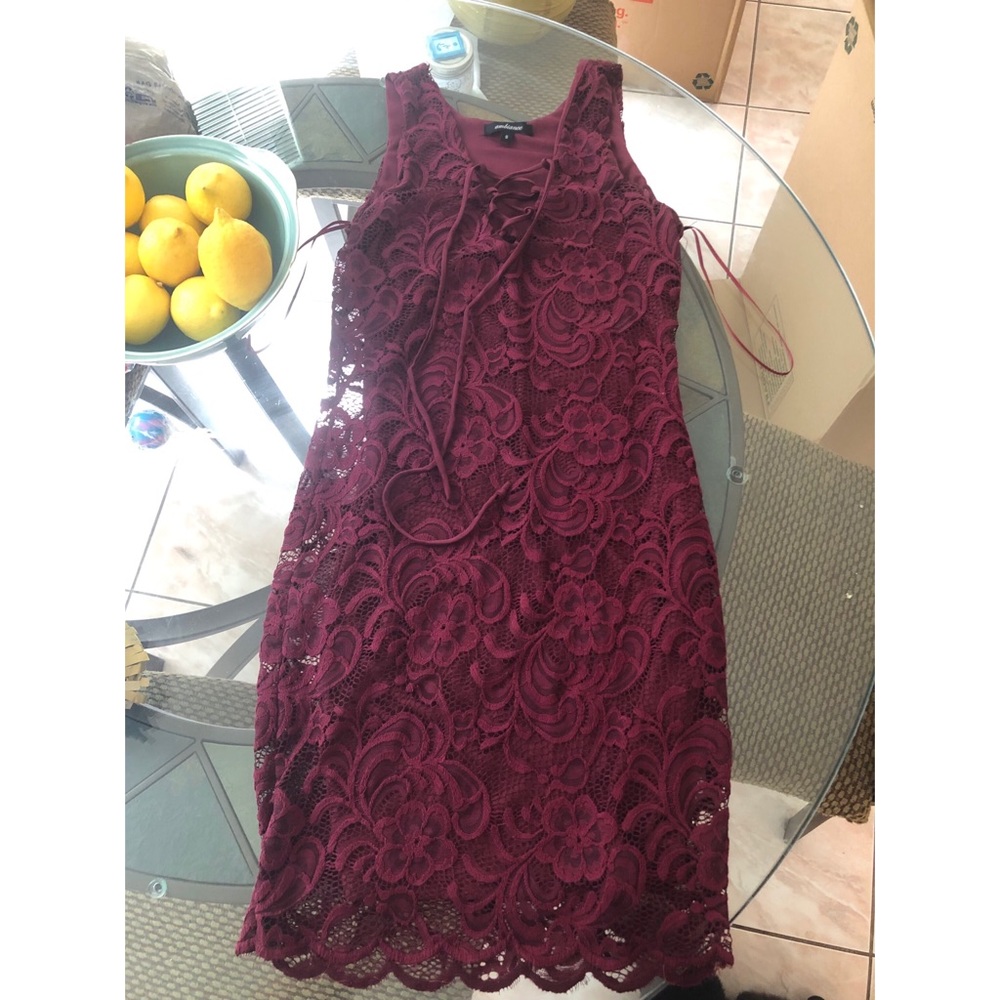 BRAND NEW lace burgundy dress